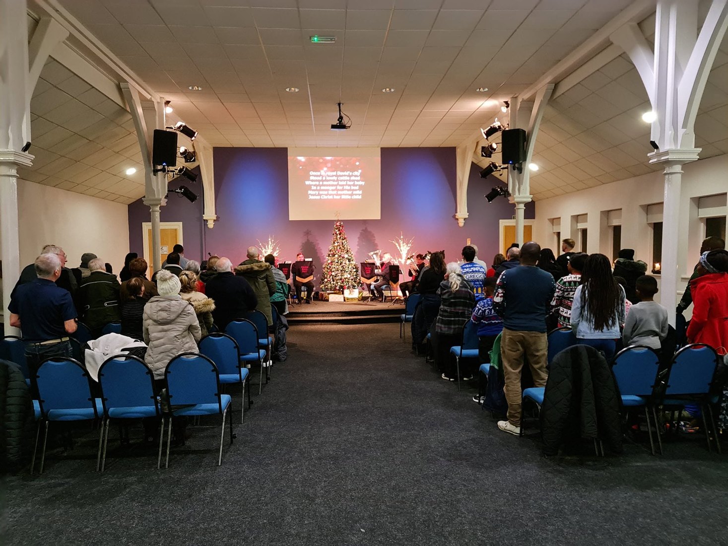 A Sunday service at Sunderland Elim Church